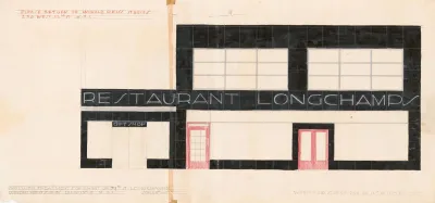 Design For Longchamps Restaurant 79th St New York Ny Proposed Treatment For Front Of Restaurant