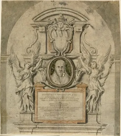 Design For Memorial To Pope Gregory Xv