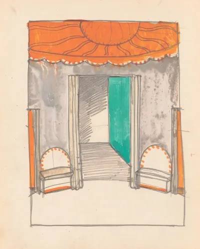 Design For Miscellaneous Interior Sketch Of Interior