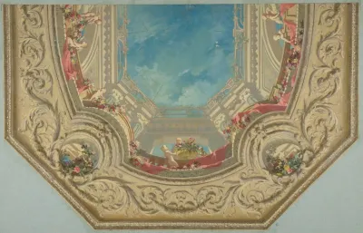 Design For Octagonal Ceiling In The Pless House Berlin