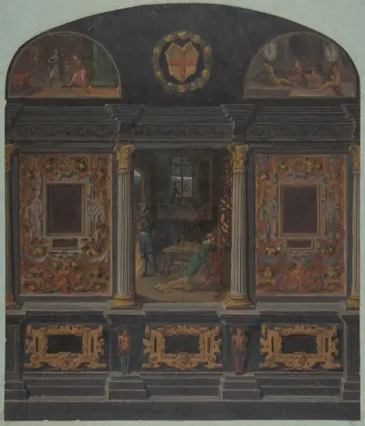 Design For Painted Wall Decoration In The Chateau De Lude Sarthe