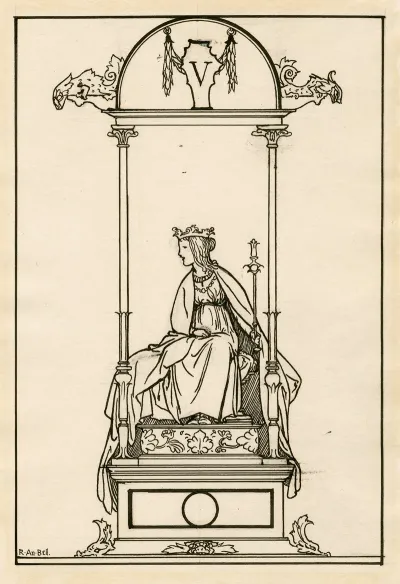 Design For Right Hand Page Of A Two Page Opening To Act 5 Of Bells Edition Of The Tempest