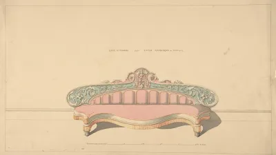 Design For Side Ottoman Later Arabesque Or Morisco Style