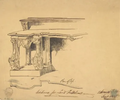 Design For Sideboard For Lord Falklane At Skutterskelfe Yorkshire