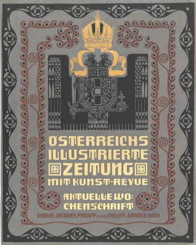 Design For The Cover Of The Austrian Illustrated Newspaper Osterreichs Illustrierte Zeitung