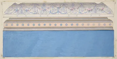 Design For The Decoration Of A Ceiling Cove And Moulding