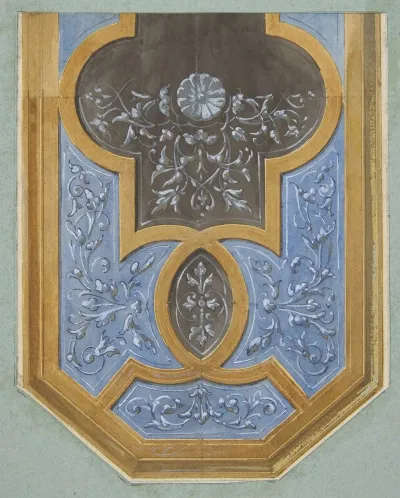 Design For The Decoration Of A Ceiling With Rinceaux