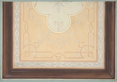 Design For The Decoration Of A Ceiling With Strapwork And Rinceaux