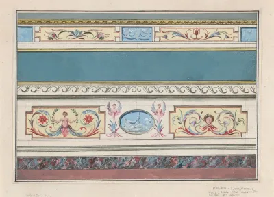 Design For The Decoration Of A Cornice And Dado With Neoclassical Motifs