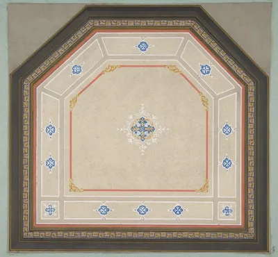 Design For The Decoration Of A Pentagonal Ceiling