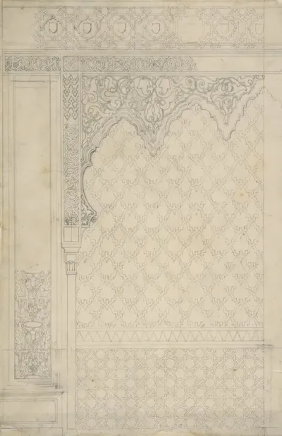 Design For The Decoration Of A Wall In Islamic Motifs