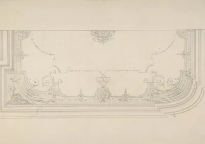 Design For The Decoration Of A Wiling With Strapwork And Rinceaux