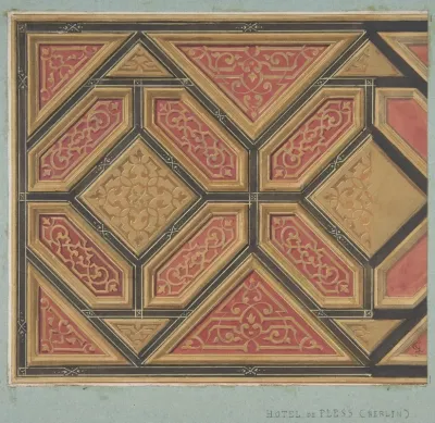 Design For The Decoration Of The Ceiling In The Hotel De Pless Berlin Or The Chateau De Cange In The Loire