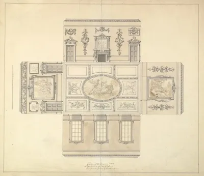 Design For The Dining Room At Kirtlington Park Oxfordshire