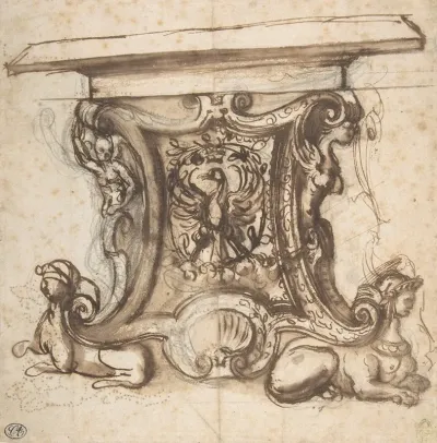 Design For The End Pier Of A Table