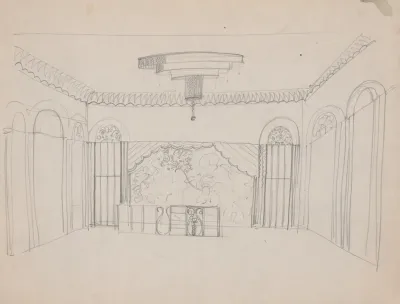 Design For The Lentheric Salon Fifth Ave 58th St Savoy Plaza Hotel New York Ny Perspective Sketch 2