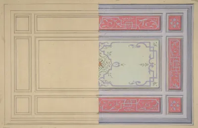 Design For The Painted Decoration Of A Ceiling In Strapwork And Rinceaux