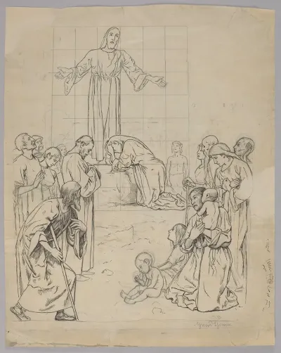Design For The Painting Christ As The Teacher