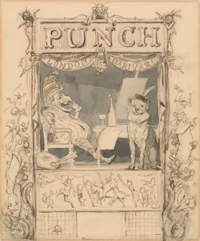 Design For The Title Page Of Punch