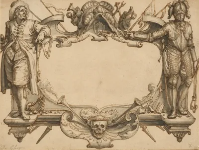 Design For The Title Page Of The Exercise Of Cavalry