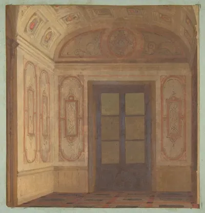 Design For The Vestibule Of The Chateau De Lude Sarthe