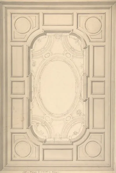 Design For Trompe Loeil Ceiling For Dining Room Hotel De Trevise 2