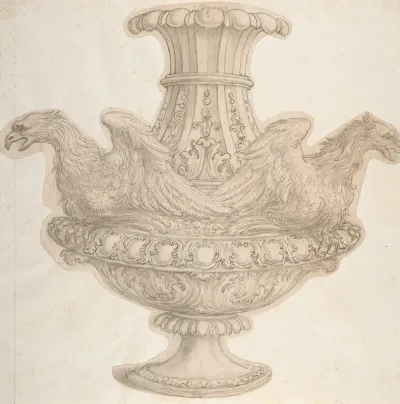 Design For Vase With Eagles