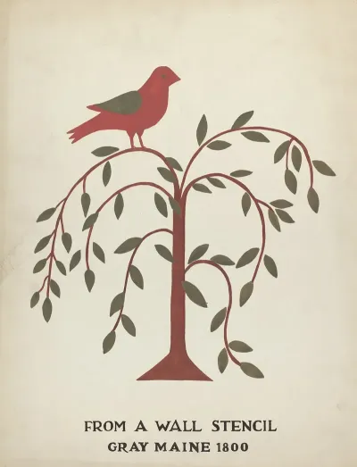 Design From Gray Maine 1800 No 1 From Proposed Portfolio Maine Wall Stencils