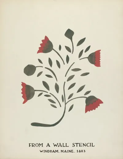 Design From Windham Maine 1803 From Proposed Portfolio Maine Wall Stencils