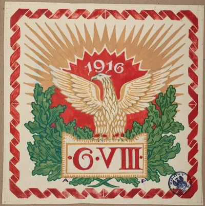 Design Of The Occasional Sticker Commemorating The Second Anniversary Of The March Of The Cadre Company