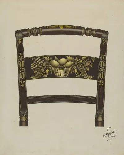 Design On Back Of Hitchcock Chair