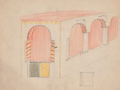 Design Sketches For Crillon Restaurant New York Ny Perspective Of Interior