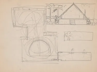 Design Sketches For Hotel Alamac 71st And Broadway New York Ny Details Of Congo Room Or Africa Roof