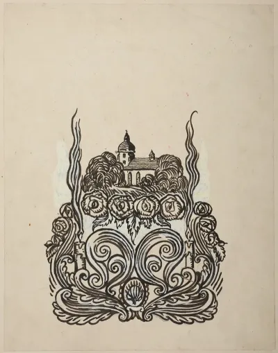 Designe Of The Illustration For The Book Battle Of Konary By Juliusz Kaden Bandrowski