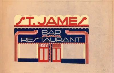 Designs And Photographs For Alterations To St James Bar Restaurant W 181 St And New York Ny Study Of Exterior Elevation