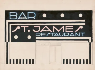 Designs And Photographs For Alterations To St James Bar Restaurant W 181st St And Broadway New York Ny Incomplete Study Of Exterior Elevation