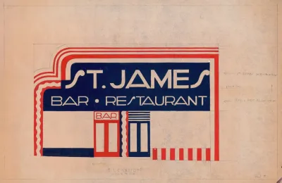 Designs And Photographs For Alterations To St James Bar Restaurant W 181st St And Broadway New York Ny Study Of Exterior Elevation