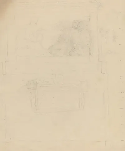 Designs For A Monument To Sir William Jones Recto And Verso