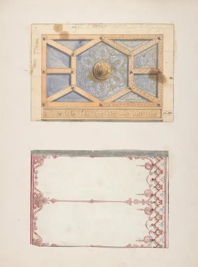 Designs For Ceiling And Wall Decoration For Monsieur Lecomte De La Grange