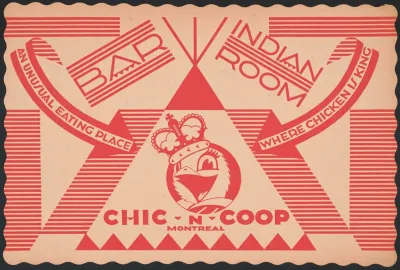 Designs For Indian Room Chic N Coop Restaurant Montreal Canada Placemat Design With Chicken Character Wearing Crown
