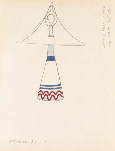 Designs For Lamps With Triangular Shades Design With White Red And Metallic Silver