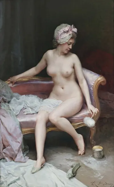 Despues Del Bano Desnudo De Mujer