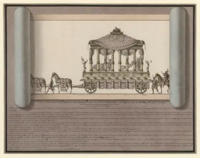 Dessin Du Char Dans Le Quel Alexandre Fut Transporte Apres Sa Mort A Alexandrie Ou Ptolemee Lui Construisit Un Temple Magnifique