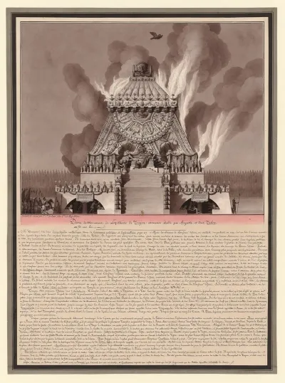 Dessin Du Monument De Lapotheose De Trajan Ceremonie Etabli Par Auguste Et Dont Tibere En Fit Une Loi