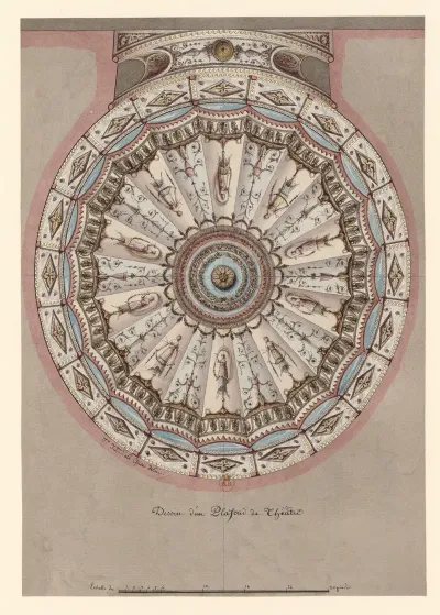 Dessin Dun Plafond De Theatre