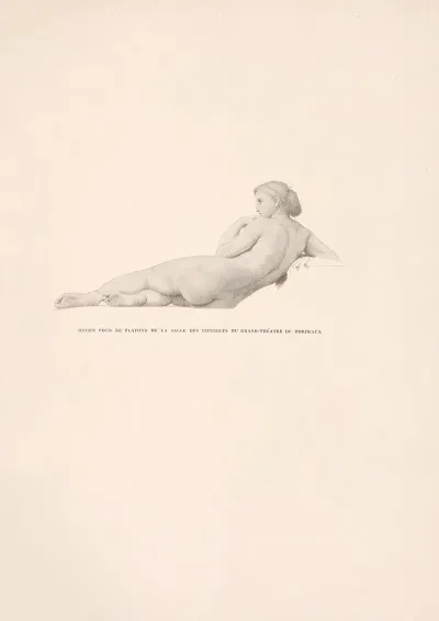 Dessin Pour Le Plafond De La Salle Des Concerts Du Grand Theatre De Bordeaux