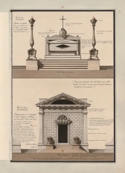 Dessin Qui Represente Avec Des Figures Par Quelles Teintes Et Comment On Doit Laver Les Plans Elevations Et Profils Des Corps Opaques 13