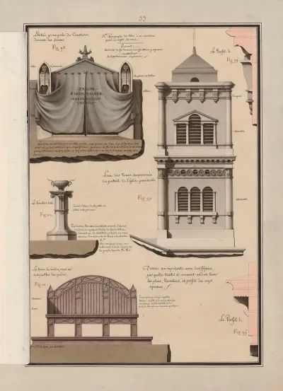 Dessin Qui Represente Avec Des Figures Par Quelles Teintes Et Comment On Doit Laver Les Plans Elevations Et Profils Des Corps Opaques 14