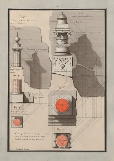 Dessin Qui Represente Avec Des Figures Par Quelles Teintes Et Comment On Doit Laver Les Plans Elevations Et Profils Des Corps Opaques 24
