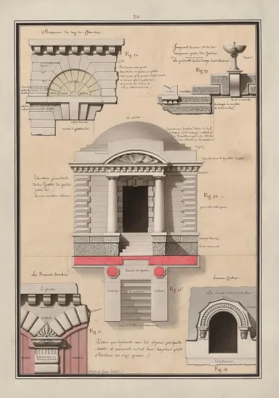 Dessin Qui Represente Avec Des Figures Par Quelles Teintes Et Comment On Doit Laver Les Plans Profils Et Elevations Des Corps Opaques